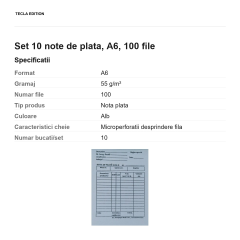 Set 10 note de plata, A6, 100 file [2]
