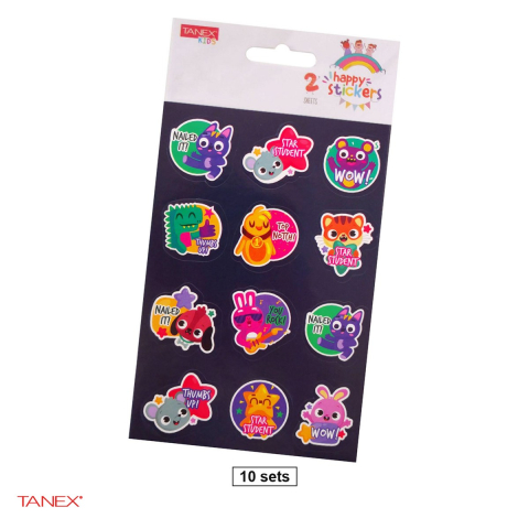 Stickere - Set 10 pachete stickere TANEX Recompense You Rock, cate 2 coli cu 12 stickere, MTC-304