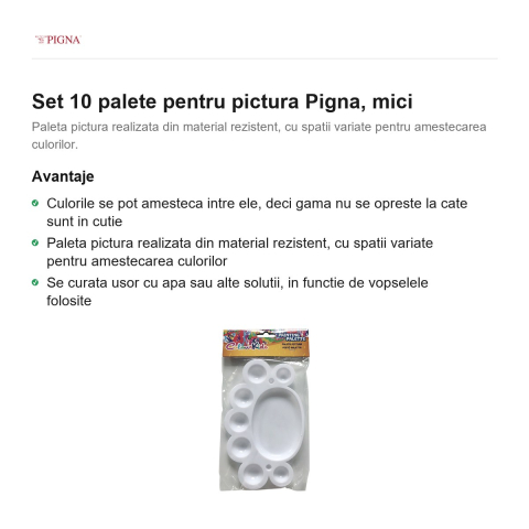 Set 10 palete pentru pictura Pigna, mici [1]