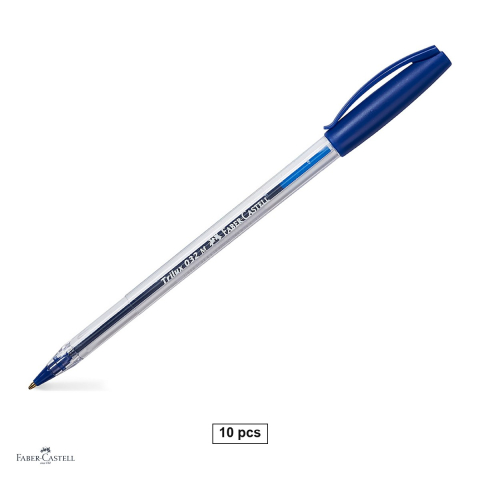 Pixuri - Set 10 pixuri Faber-Castell Trilux 032M Albastre, varf 1mm, 2200m