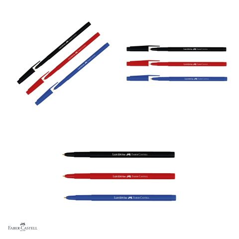 Set 10 pixuri unica folosinta Faber-Castell 034, varf 0.8 mm, negre, forma ergonomica triunghiulara [3]