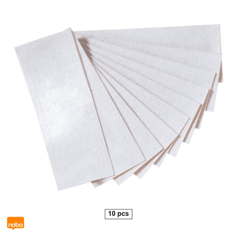 Birotica papetarie - Set 10 rezerve Nobo, pentru buretele de whiteboard 1901433, 166x13x60 mm