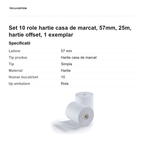 Set 10 role hartie casa de marcat, 57mm, 25m, hartie offset, 1 exemplar [2]