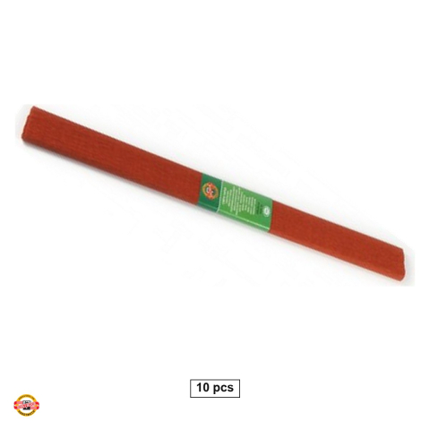 Handmade Creativ si Hobby - Set 10 role hartie creponata caramizie Koh-I-Noor, 200 x 50 cm, pentru decoratiuni si activitati craft