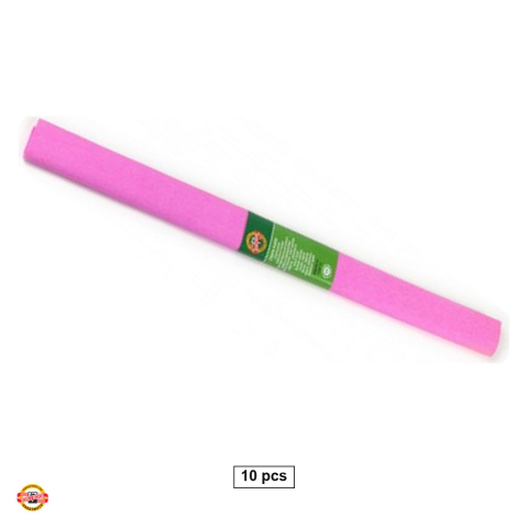 Handmade Creativ si Hobby - Set 10 role hartie creponata roz intens Koh-I-Noor, 200 x 50 cm, pentru decoratiuni si activitati craft