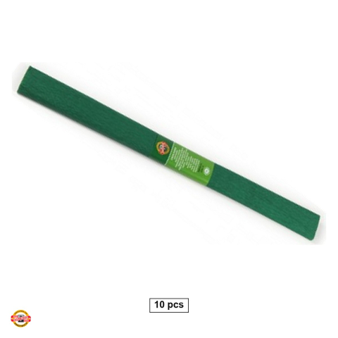 Handmade Creativ si Hobby - Set 10 role hartie creponata verde Koh-I-Noor, 200 x 50 cm, pentru decoratiuni si activitati craft