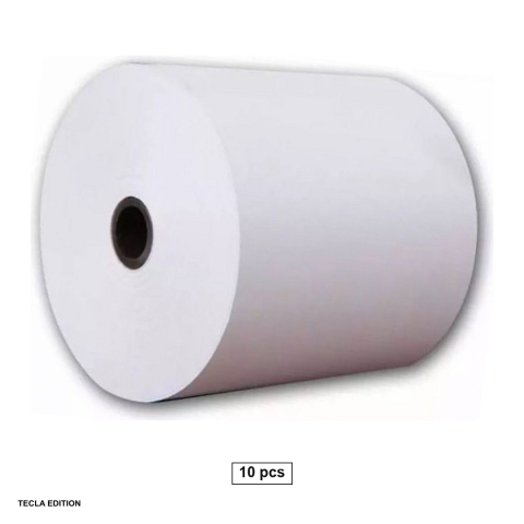 Hartie si role pentru case de marcat - Set 10 role hartie termica 37mm x 12m, alba, pentru case de marcat si imprimante termice