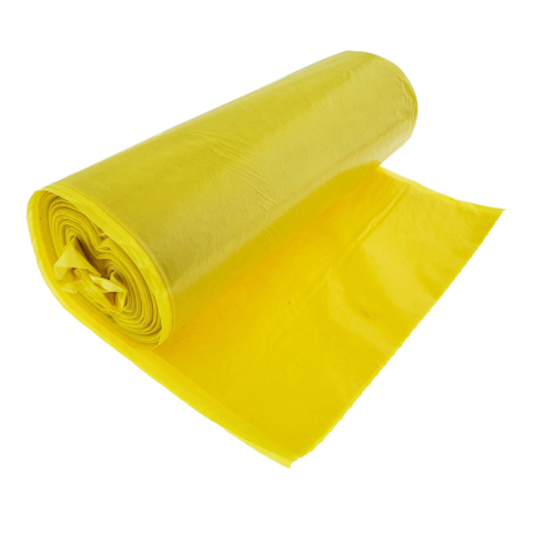 Set 10 saci menajeri 120L pentru colectare selectiva din materiale reciclate, dimensiuni 68 x 114 cm, galbeni [1]