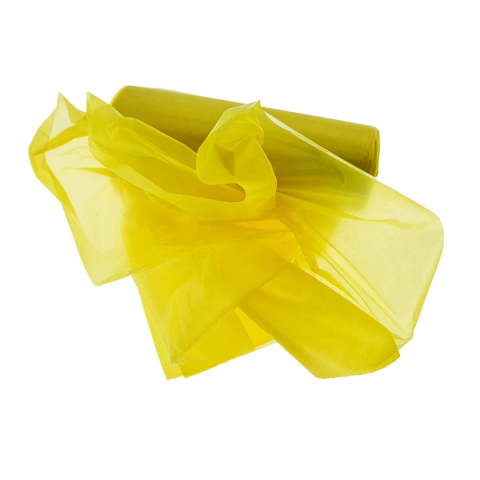 Set 10 saci menajeri 120L pentru colectare selectiva din materiale reciclate, dimensiuni 68 x 114 cm, galbeni [5]