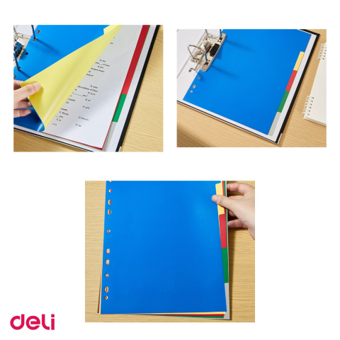 Set 10 separatoare Deli, din plastic, index 1-5 [3]