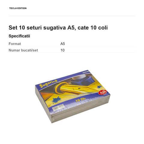 Set 10 seturi sugativa A5, cate 10 coli [2]