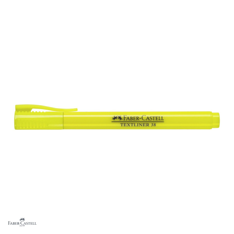 Set 10 textmarkere Faber-Castell Textliner 38, marcheaza subtire si lat, cerneala pe baza de apa, corp subtire, galben [4]