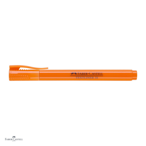 Set 10 textmarkere Faber-Castell Textliner 38, marcheaza subtire si lat, cerneala pe baza de apa, corp subtire, portocaliu [4]