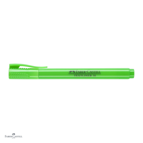 Set 10 textmarkere Faber-Castell Textliner 38, marcheaza subtire si lat, cerneala pe baza de apa, corp subtire, verde [4]