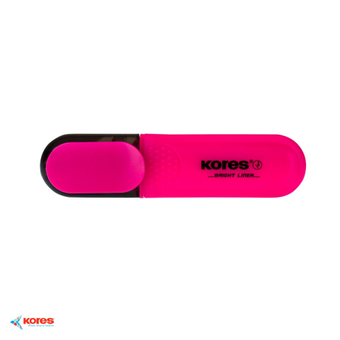 Set 10 textmarkere roz Kores, varf tesit 1-5mm, cerneala fluorescenta pe baza de apa, pentru evidentiat texte [3]