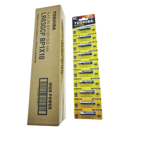 Set 100 Baterii Alcaline Toshiba High Power AAA LR03, 1.5V, Performanta Ridicata si Durata Extinsa, pentru Dispozitive Electrice Compacte, Stoc Volum Maxim si Eficienta Cost [1]
