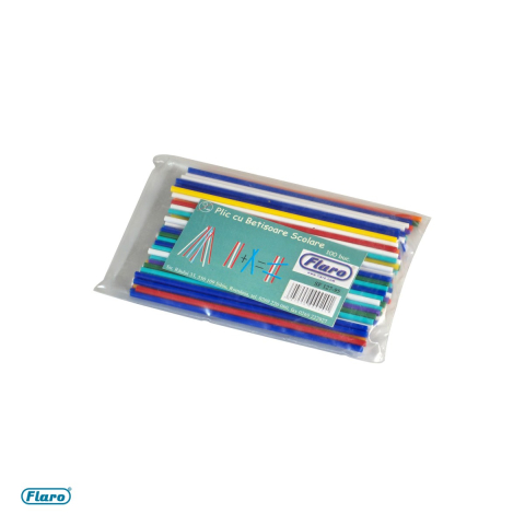 Set 100 betisoare scolare Flaro, din plastic, colorate [3]