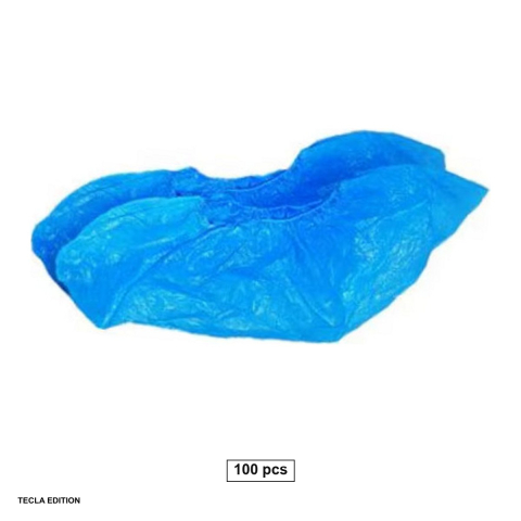 Bricolaj - Set 100 botosei de unica folosinta din polietilena, cu elastic la glezna, pentru protejarea incaltamintei in spatii curate