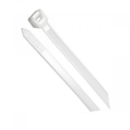 Set 100 bride zimtate din nailon, 3.5x100mm, cu autoblocare, tip colier, Xtreme 06721, pentru fixare si legare, albe [1]