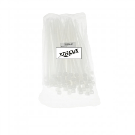 Set 100 bride zimtate din nailon, 4.5x180mm, cu autoblocare, tip colier, Xtreme 06734, pentru fixare si legare, albe [4]