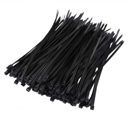 Organizare cabluri - Set 100 bride zimtate din nailon, 4.5x180mm, cu autoblocare, tip colier, Xtreme 07162, pentru fixare si legare, negre