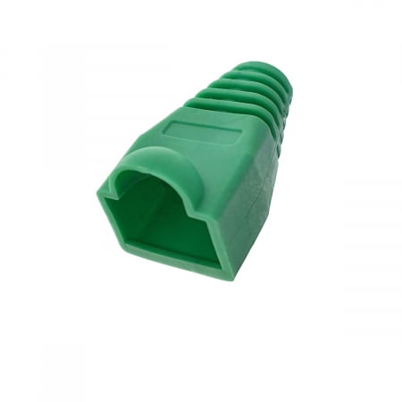 Adaptoare si convertoare - Set 100 bucati, manson de protectie mufa RJ45, capac pentru conector UTP RJ45 cu cablu LAN Ethernet Cat5/5e/6, verde