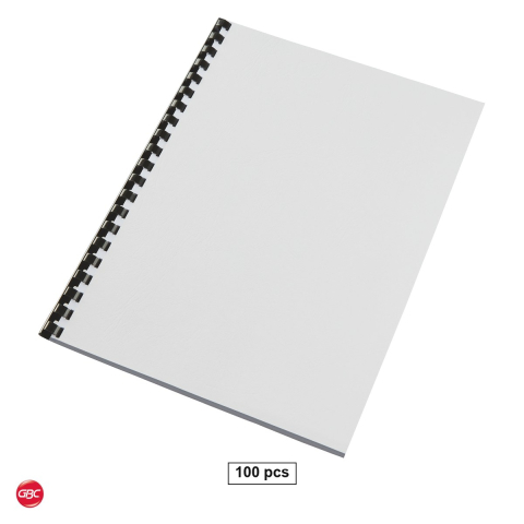 Birotica papetarie - Set 100 coperti din carton GBC pentru indosariere A4, 250 g/mp, mate, albe