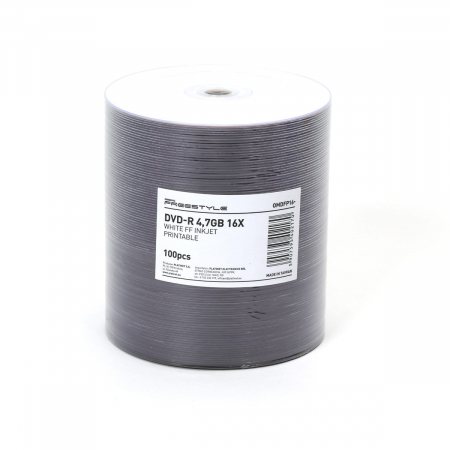 DVD-R printabil - Set 100 DVD-R Freestyle 4.7 Gb 16X, suprafata printabila alba plina