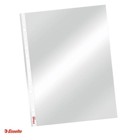 Organizare si arhivare - Set 100 folii de protectie Esselte, PP, A4, 40 microni, cristal, pentru arhivare, incolor