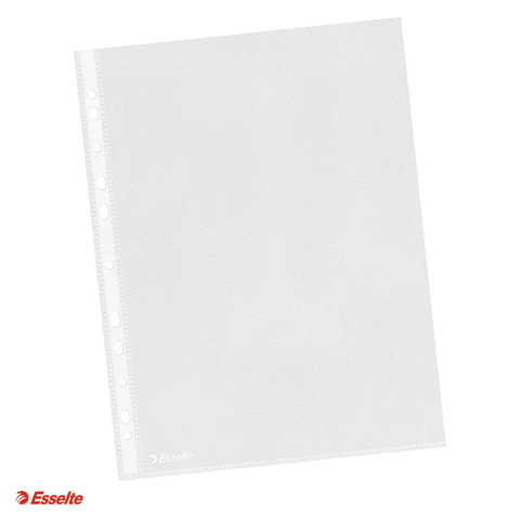 Folii de protectie - Set 100 folii de protectie Esselte, PP, A4, 43 microni, standard, pentru arhivare, incolor