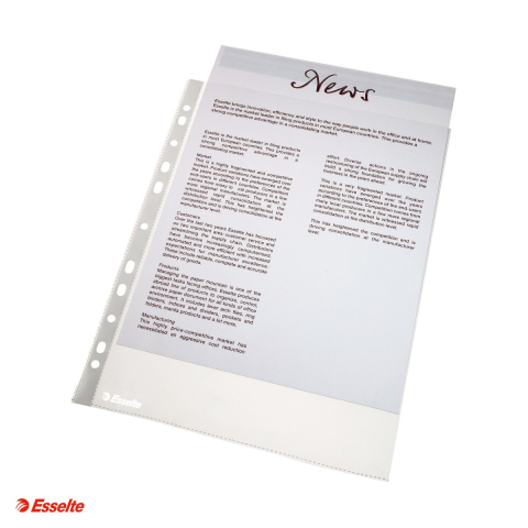 Set 100 folii de protectie Esselte, PP, A4, 43 microni, standard, pentru arhivare, incolor [4]