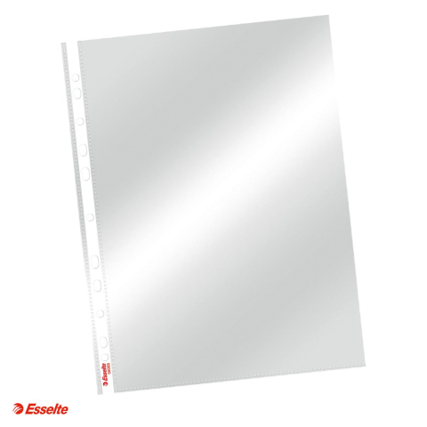 Folii de protectie - Set 100 folii de protectie Esselte, PP, A4, 55 microni, cristal, pentru arhivare, incolor