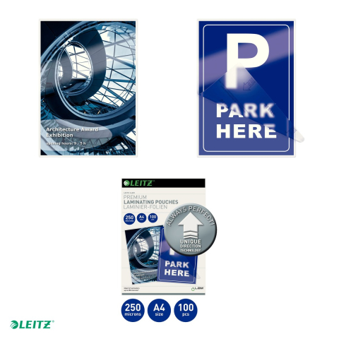 Set 100 folii laminare Leitz UDT, la cald, A4, 250 microni, incolor [3]
