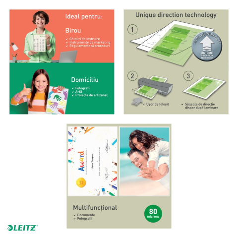 Set 100 folii laminare Leitz UDT, la cald, A4, 80 microni, incolor [4]