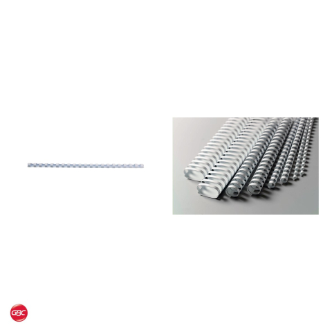 Set 100 inele de indosariere GBC din PVC de 10 mm pentru 65 coli, lungime A4, compatibile CombBind, albe [3]