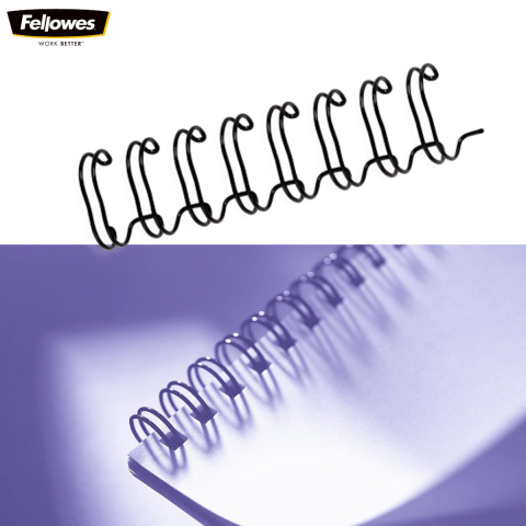 Set 100 inele metalice 12 mm negru, Fellowes, pentru legare cu spirala metalica, capacitate 100 coli [4]