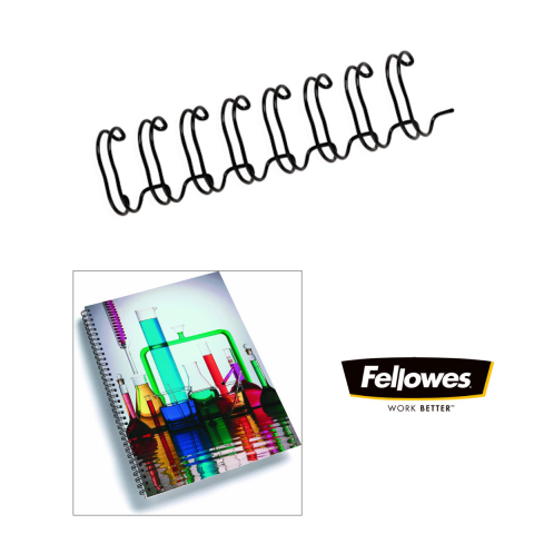 Set 100 inele metalice 12 mm negru, Fellowes, pentru legare cu spirala metalica, capacitate 100 coli [3]