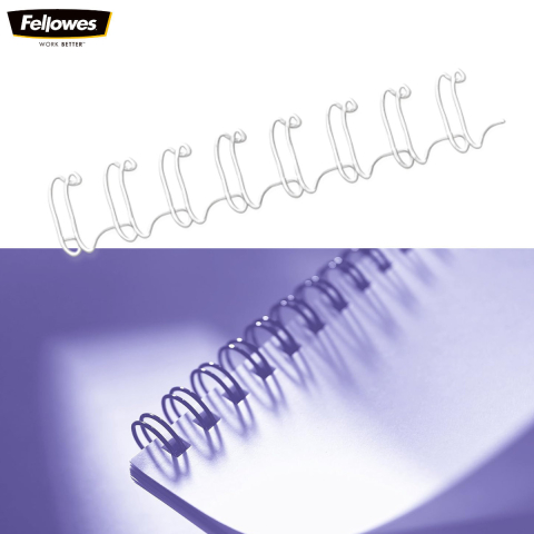 Set 100 inele metalice 8 mm alb, Fellowes, pentru legare cu spirala metalica, capacitate 60 coli [4]