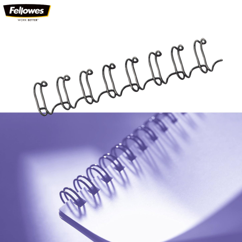 Set 100 inele metalice 8 mm negru, Fellowes, pentru legare cu spirala metalica, capacitate 60 coli [4]