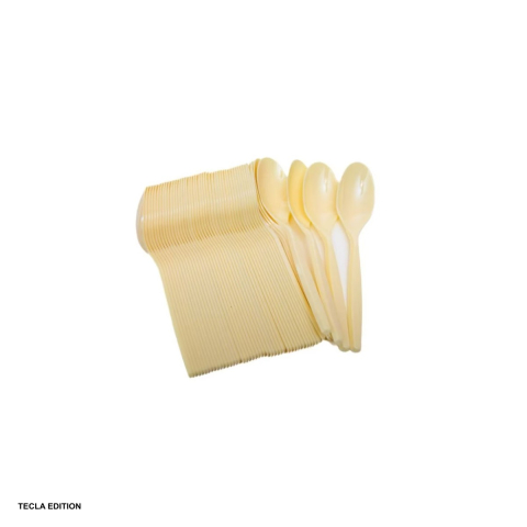 Set 100 lingurite de unica folosinta, din plastic biodegradabil, rezistente pana la 85 de grade, albe [3]