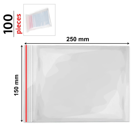 Set 100 Pungi cu Inchidere Zip, 150 x 250 mm, Grosime 40 Microni, din Polietilena Rezistenta, Reutilizabile pentru Organizare, Depozitare si Ambalare [1]