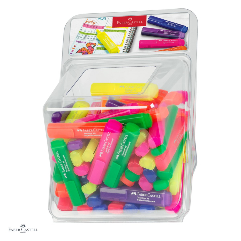 Instrumente de scris - Set 100 textmarkere superfluorescente Faber-Castell, asortate