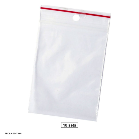 Bricolaj - Set 1000 pungi cu inchidere zip din polietilena, 50 x 70 mm, grosime 40 microni, 10 pachete cu 100 bucati