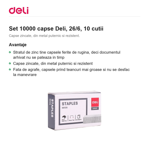 Set 10000 capse Deli, 26/6, 10 cutii [1]