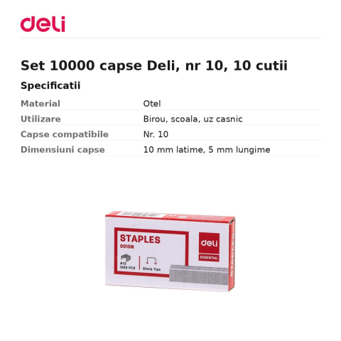 Set 10000 capse Deli, nr 10, 10 cutii [2]