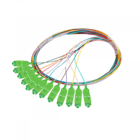 Adaptoare priza retea - Set 12 adaptoare retea fibra optica coada/Pigtail cu conector SC/APC, Lanberg 43342, 2m lungime, Easy Strip SM G657A1, multicolor