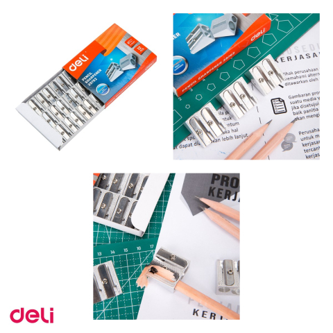 Set 12 ascutitori Deli, din metal, dubla [3]
