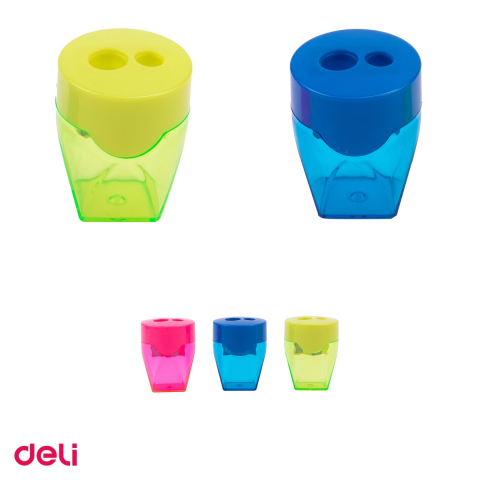 Set 12 ascutitori Deli, din plastic, dubla container [3]