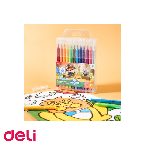 Set 12 carioci cu sclipici Deli ColorWow, efecte stralucitoare, pentru desen creativ [3]