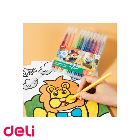 Set 12 carioci cu sclipici Deli ColorWow, efecte stralucitoare, pentru desen creativ [4]